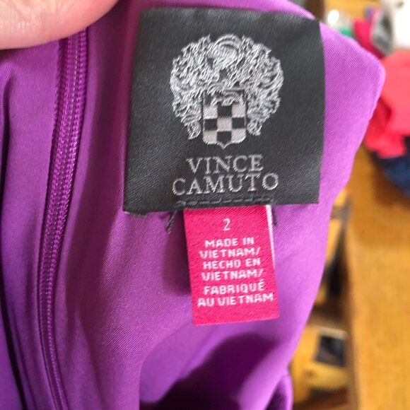 NWT Vince Camuto Halter Ruffle Front Crêpe Sleeveless Sheath Dress - 2 - Picture 12 of 13